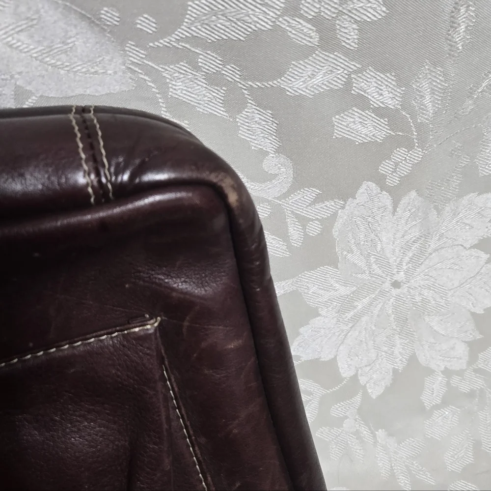 Latico Dark Brown Leather Messenger Bag